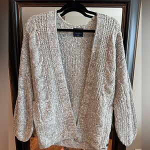 Abercrombie & Fitch Textured Gray Cardigan